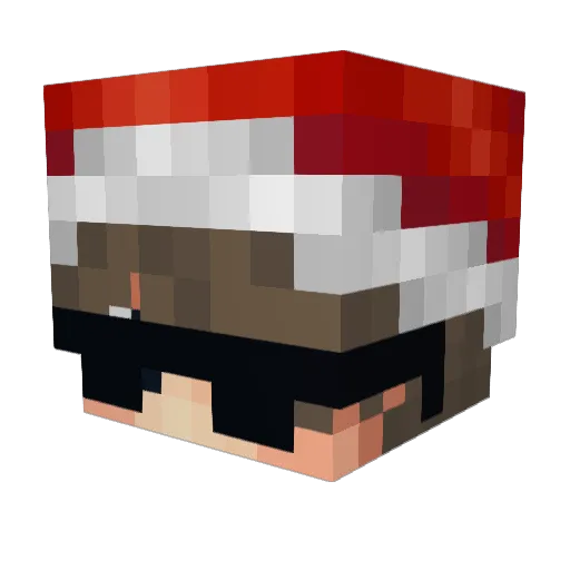 Zeeck_ Minecraft avatar head, 3D render