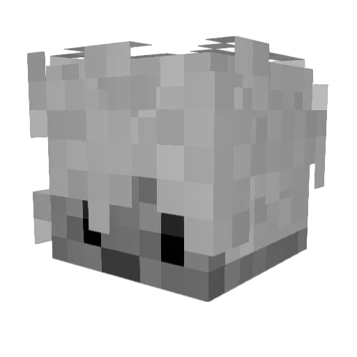 Zeecyoo Minecraft avatar head, 3D render