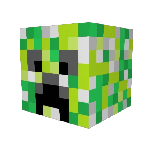 ZeeeGerman Minecraft avatar head, 3D render