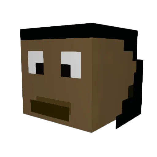 ZeeeZy Minecraft avatar head, 3D render
