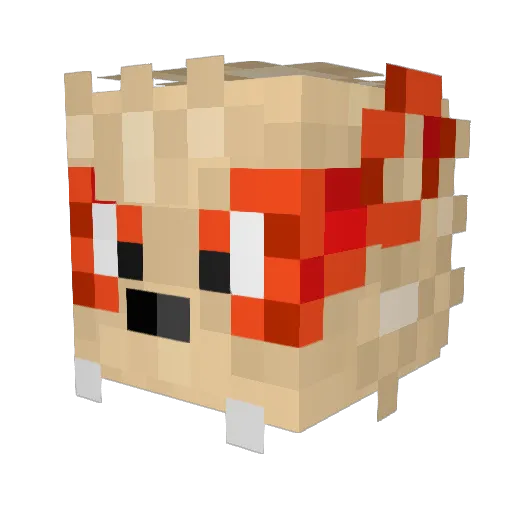 ZeeeeB Minecraft avatar head, 3D render