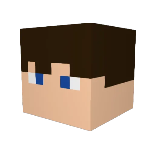 Zeeeeewa Minecraft avatar head, 3D render
