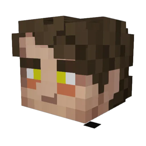 Zeeer0 Minecraft avatar head, 3D render