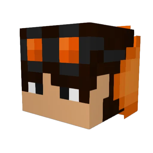 Zeekarot Minecraft avatar head, 3D render