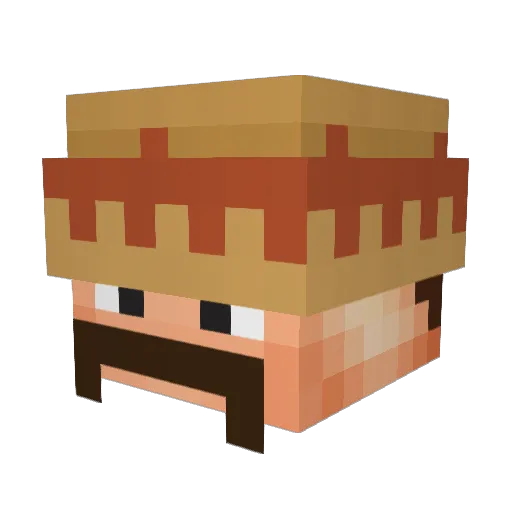 Zeeker27 Minecraft avatar head, 3D render