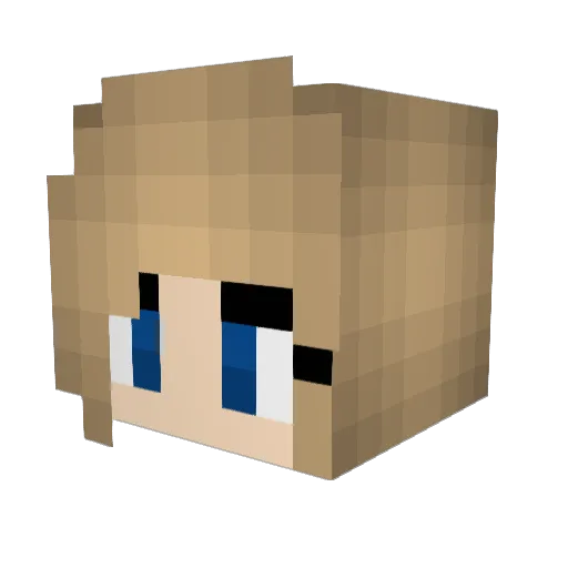 Zeekyq Minecraft avatar head, 3D render