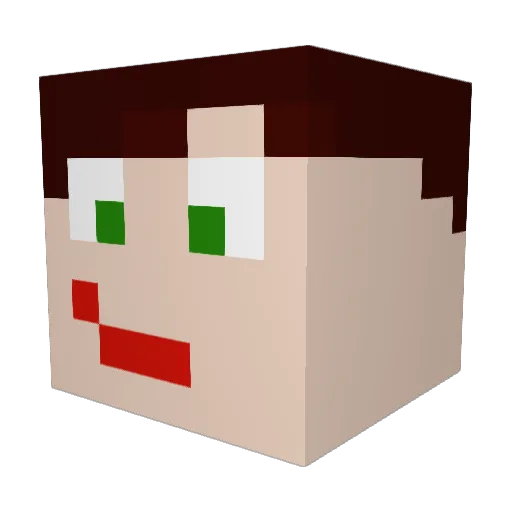 Zeeler_X Minecraft avatar head, 3D render