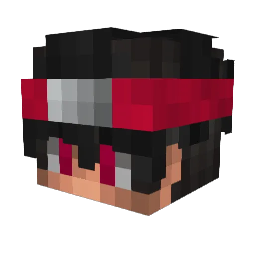 Zeelku Minecraft avatar head, 3D render