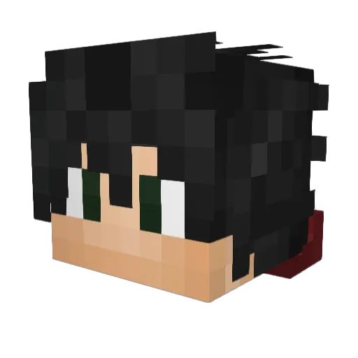 Zeelmaekers Minecraft avatar head, 3D render
