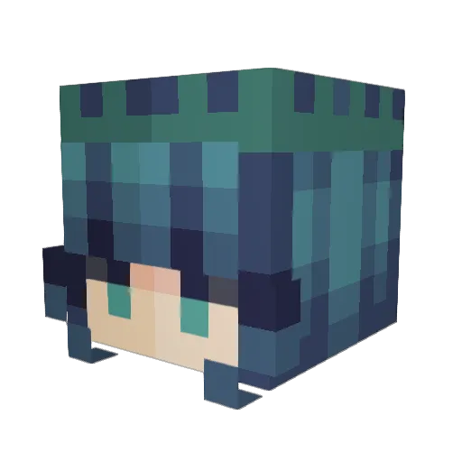 Zeelrial Minecraft avatar head, 3D render