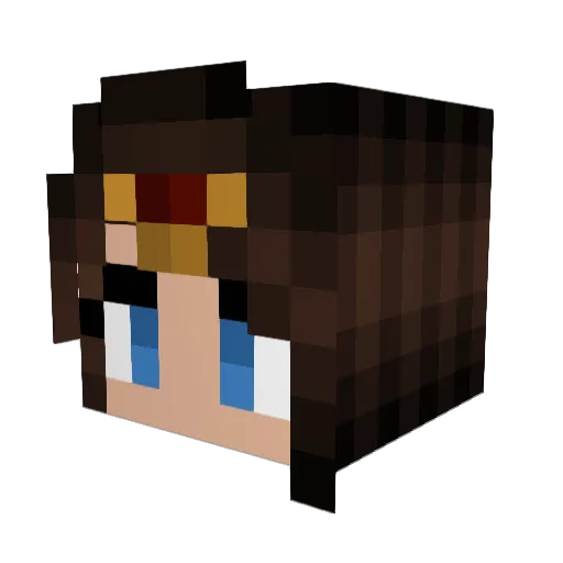 Zeelth Minecraft avatar head, 3D render