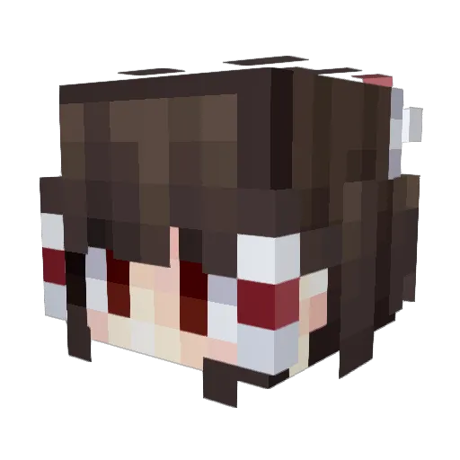 ZeenZore Minecraft avatar head, 3D render