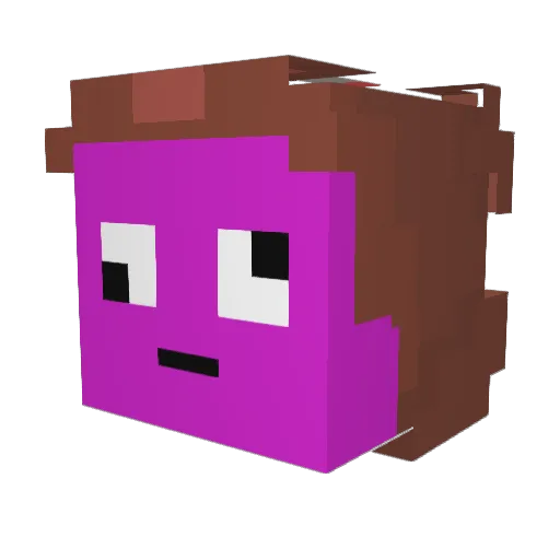 Zeepaard Minecraft avatar head, 3D render