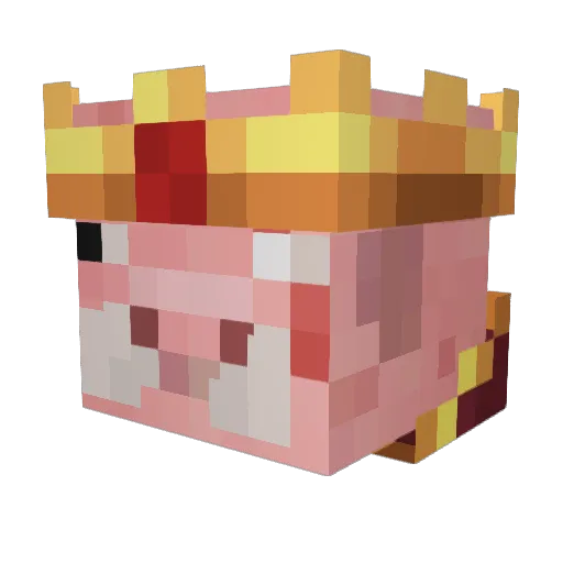 Zeespjons Minecraft avatar head, 3D render