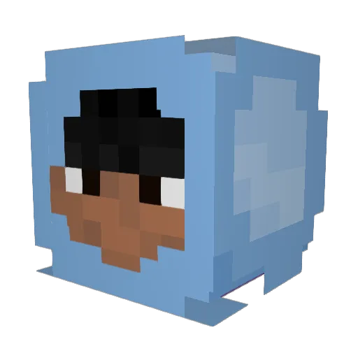 Zeetaze Minecraft avatar head, 3D render