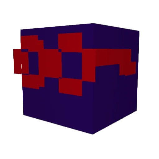 Zeethr3 Minecraft avatar head, 3D render