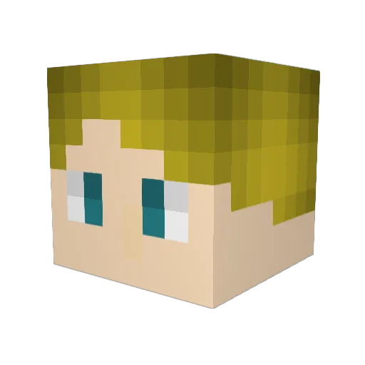 Zeeths Minecraft avatar head, 3D render