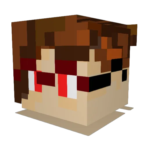 Zeetuh Minecraft avatar head, 3D render