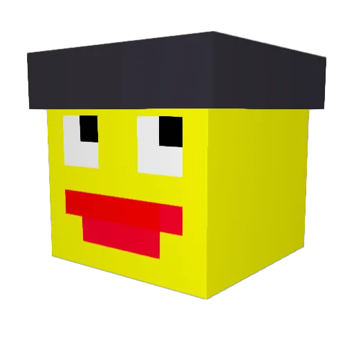 Zeevend Minecraft avatar head, 3D render