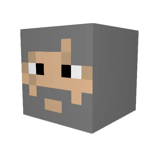Zeexcess Minecraft avatar head, 3D render