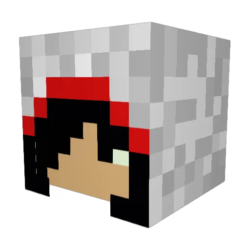 Zeeyf0212 Minecraft avatar head, 3D render