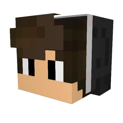 ZeffRox Minecraft avatar head, 3D render