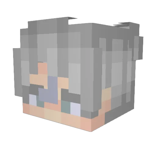 Zeffirka22 Minecraft avatar head, 3D render