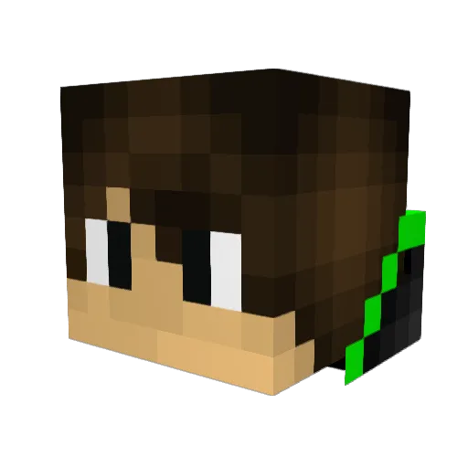 ZeffixX Minecraft avatar head, 3D render