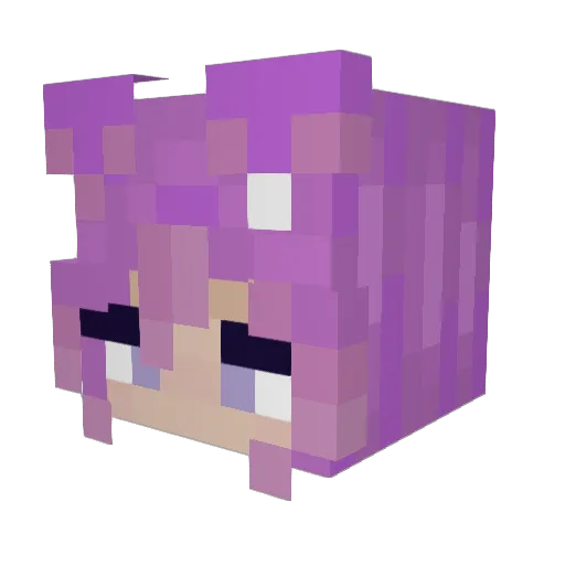 Zefiyr Minecraft avatar head, 3D render