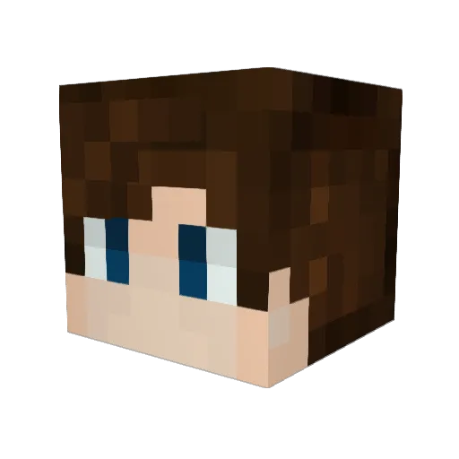 Zeftt Minecraft avatar head, 3D render