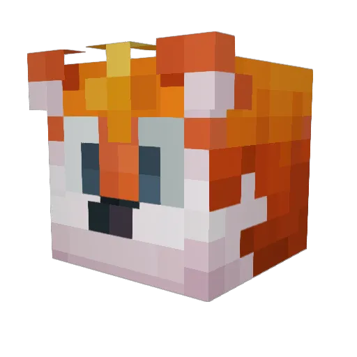 Zefzec Minecraft avatar head, 3D render