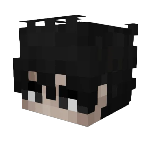 Zegeze Minecraft avatar head, 3D render