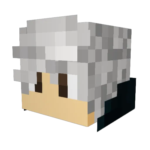 Zegolas Minecraft avatar head, 3D render
