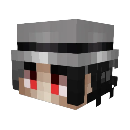Zeheff Minecraft avatar head, 3D render