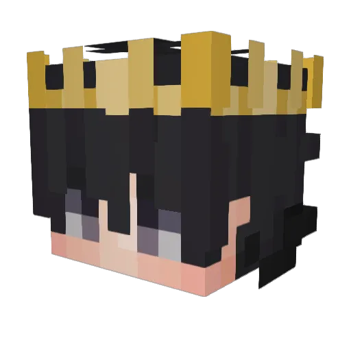 Zehhn Minecraft avatar head, 3D render