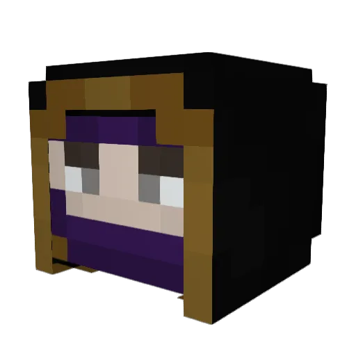 Zehkas Minecraft avatar head, 3D render