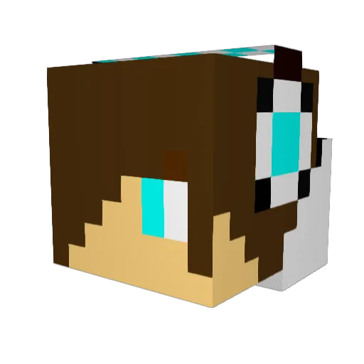 ZeiKarbon Minecraft avatar head, 3D render