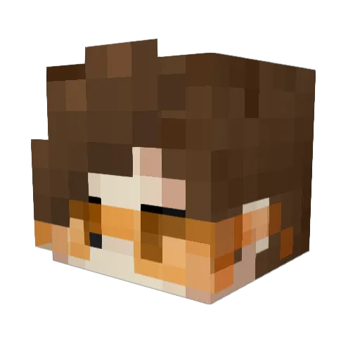 ZeiToniON Minecraft avatar head, 3D render