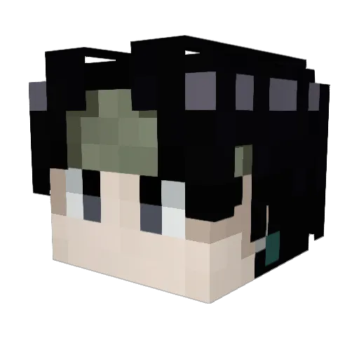 Zeickera Minecraft avatar head, 3D render