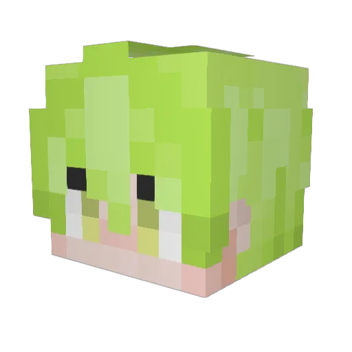 Zeiloh Minecraft avatar head, 3D render