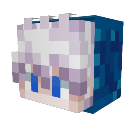 Zeinixu Minecraft avatar head, 3D render
