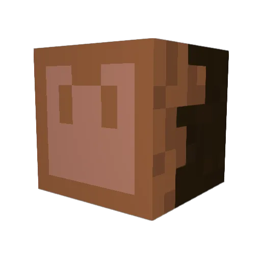 Zeioux Minecraft avatar head, 3D render