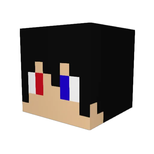 Zeirata Minecraft avatar head, 3D render