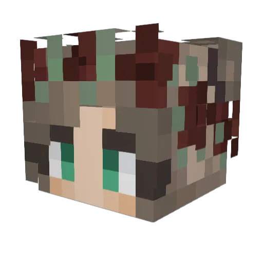 Zeiryna Minecraft avatar head, 3D render