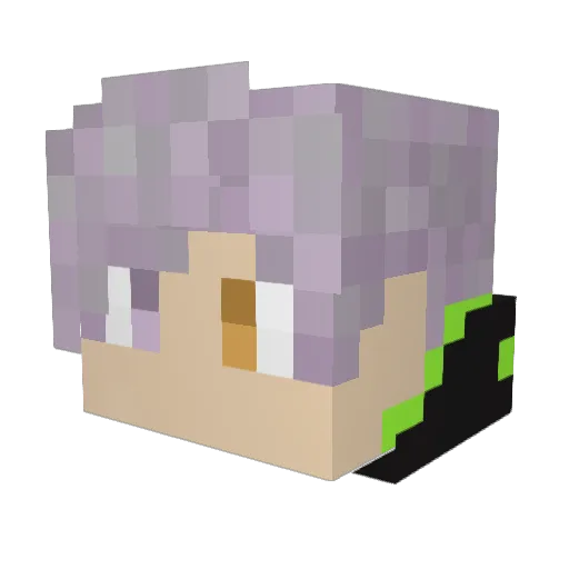 Zeis Minecraft avatar head, 3D render