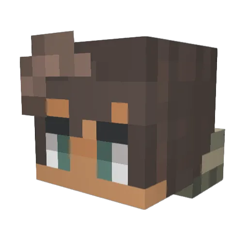 Zeitler Minecraft avatar head, 3D render