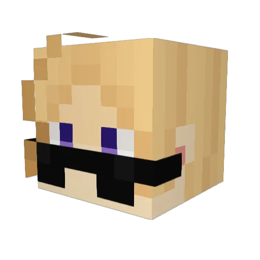 Zeiven Minecraft avatar head, 3D render