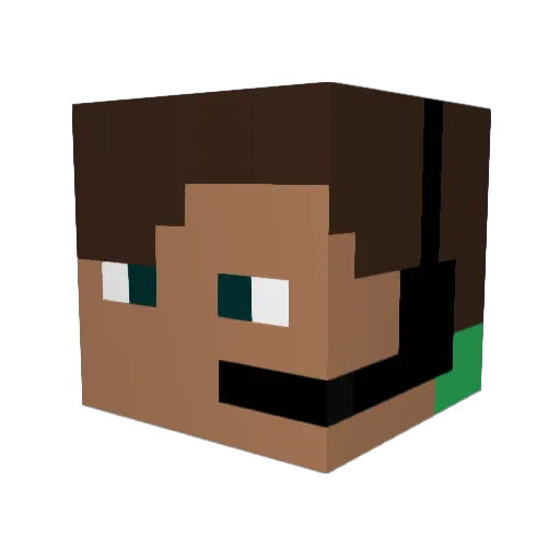Zejoyn Minecraft avatar head, 3D render