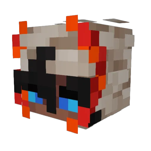 Zek0tioui Minecraft avatar head, 3D render