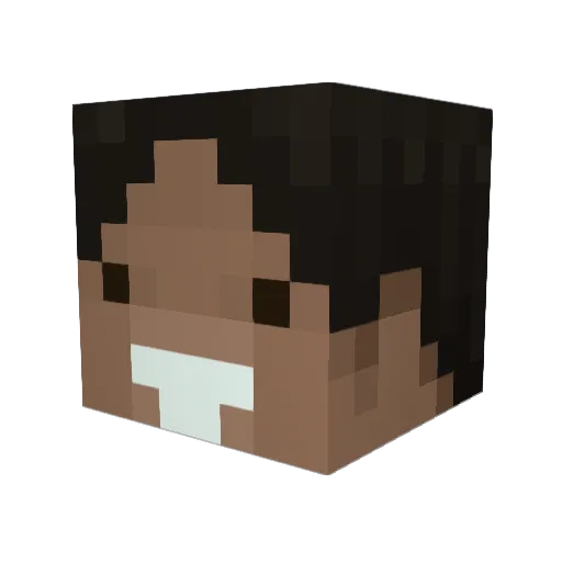 ZekX Minecraft avatar head, 3D render